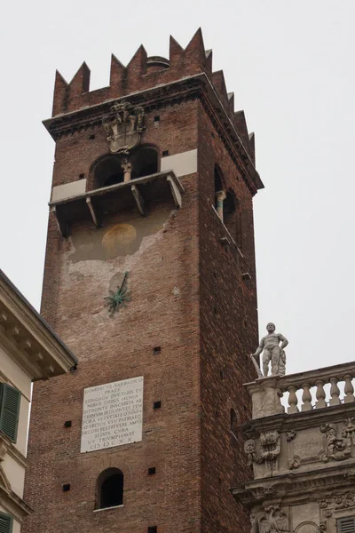 Italia Verona Diciembre 2017 Vista Parte Superior Torre Del Gardello — Foto de Stock