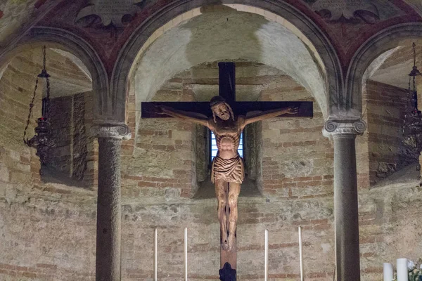 Italia Verona Diciembre 2017 Vista Del Crucifijo Iglesia Inferior San — Foto de Stock