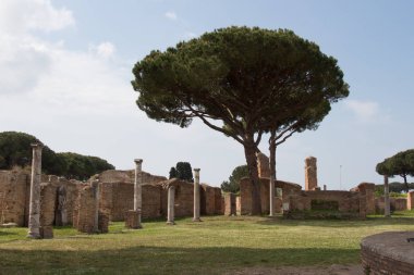 Terme del Foro, Antik Roma Limanı Ostia Antica, Roma Eyaleti, Lazio, İtalya.