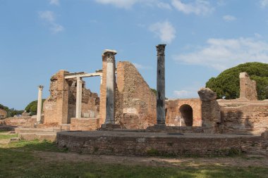 Terme del Foro, Antik Roma Limanı Ostia Antica, Roma Eyaleti, Lazio, İtalya.
