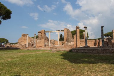 Terme del Foro, Antik Roma Limanı Ostia Antica, Roma Eyaleti, Lazio, İtalya.