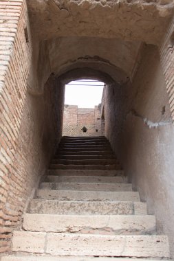 Ostia Antica, Roma Eyaleti, Lazio, İtalya ayrıntılı görünümü.