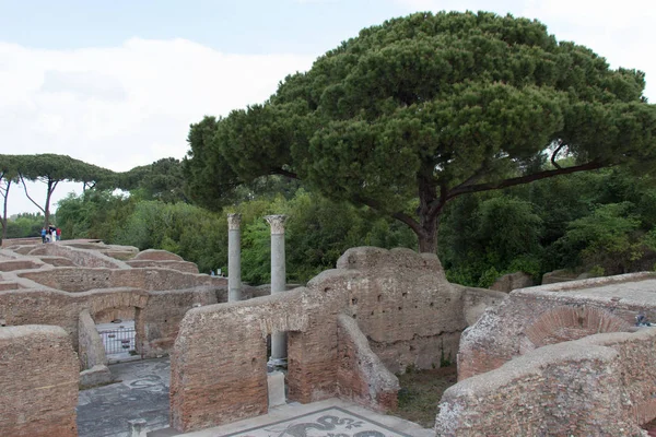 Frigidarium a mozaik a Scilla, fürdők a Neptunusz, Ostia Antica, Róma tartomány, Lazio, Olaszország. — Stock Fotó