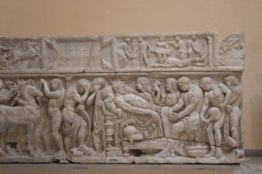 Ostia Antica Müzesi'ndeki sanat eseri, Roma Eyaleti, Lazio, İtalya.