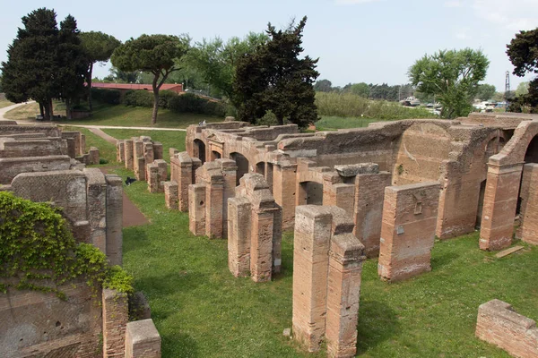 Área arqueológica de Ostia Antica, Província de Roma, Lazio, Itália . — Fotografia de Stock