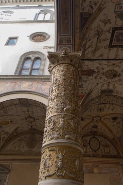 Palazzo Vecchio'nun iç avlusu, Floransa, Toskana, İtalya.