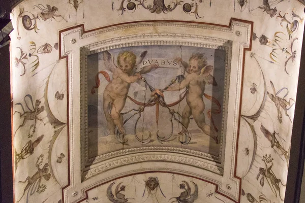 Fragment de voûte peinte par Marco Marchetti de Faenza et Giorgio Vasari au Palazzo Vecchio médiéval, Florence, Italie . — Photo