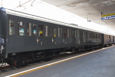 Messina, İtalya - 15 Ağustos 2018: 15 Ağustos 2018 'de İtalya' nın Messina kentinde antrenman otobüsünün manzarası.