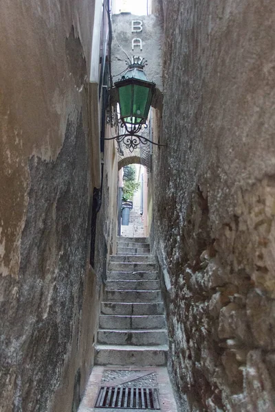 Messina Talya Ağustos 2018 Taormina Talya Eski Dar Bir Caddenin — Stok fotoğraf