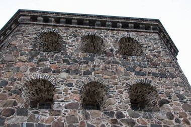 Gothenburg, İsveç - 16 Haziran 2019: Skansen Kronan cephesinin üst görüşü 16 Haziran 2019 tarihinde İsveç 'in Göteborg kentinde.