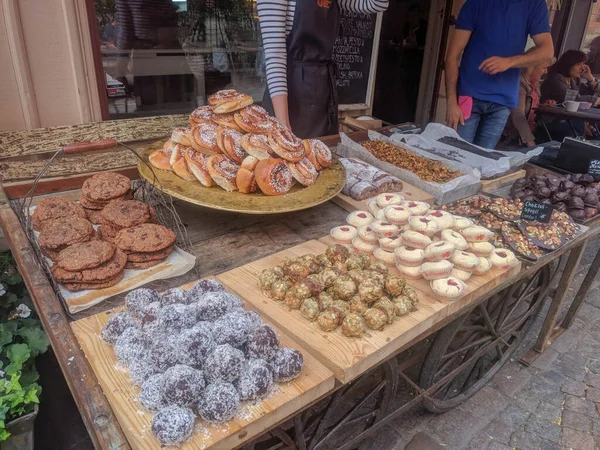 Gotemburgo Suecia Junio 2019 Vista Las Tiendas Antiguo Distrito Haga — Foto de Stock