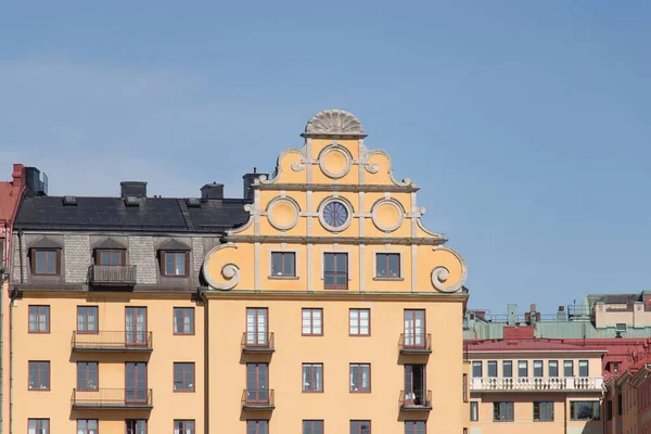 Stockholm April 2019 Närbild Övre Fasaden Kungsholmen Den April 2019 — Stockfoto