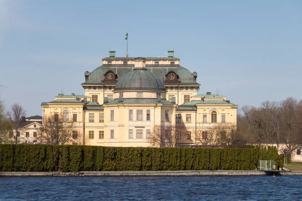 Drottningholm Suecia Abril 2019 Vista Del Palacio Drottningholm Desde Agua — Foto de Stock