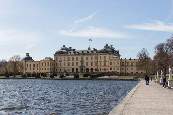 Drottningholm Suède Avril 2019 Vue Sur Palais Drottningholm Par Une — Photo