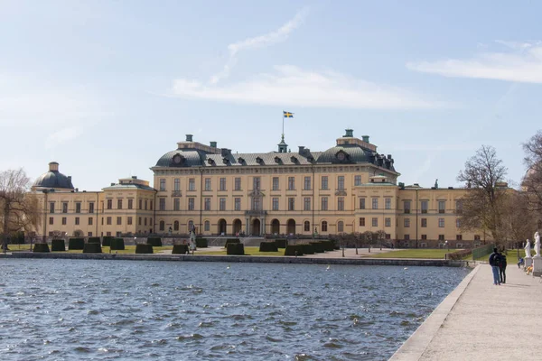 Drottningholm Suède Avril 2019 Vue Sur Palais Drottningholm Par Une — Photo