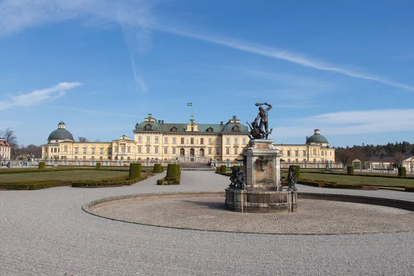 Drottningholm Suède Avril 2019 Vue Sur Façade Palais Drottningholm Par — Photo