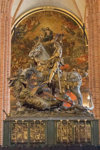 Estocolmo Suecia Abril 2019 Vista Del Interior Iglesia San Nicolás — Foto de Stock