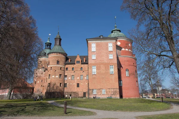 Mariefred Sweden April 2019 External View Gripsholm Castle April 2019 — 图库照片