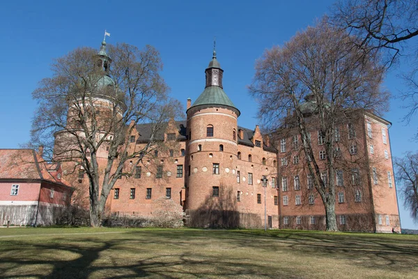 Mariefred Sweden April 2019 External View Gripsholm Castle April 2019 — 图库照片