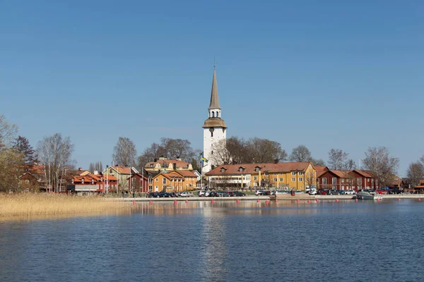 Mariefred Suecia Abril 2019 Vista Ciudad Sueca Mariefred Lake Malaren — Foto de Stock