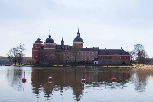 Mariefred Suecia Abril 2019 Vista Exterior Del Castillo Gripsholm Abril — Foto de Stock