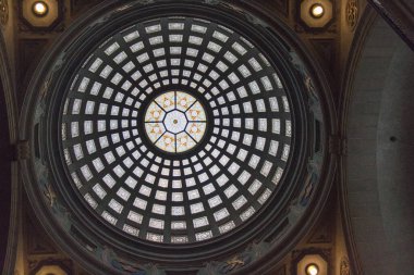 Stockholm, İsveç - 19 Mart 2019: İsveç Kraliyet Doğal Tarih Müzesi 'nin 19 Mart 2019 tarihinde Stockholm, İsveç' teki iç görünümü.