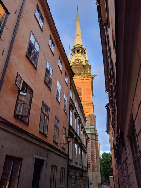 Zweden Stockholm Mei 2019 Het Uitzicht Duitse Kerk Sint Gertrudekerk — Stockfoto