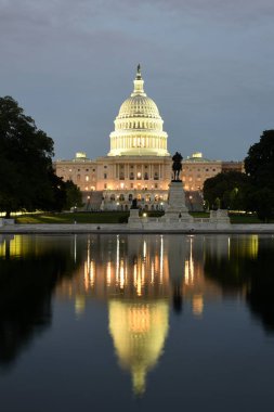ABD Capitol binası gece. Washington, Dc.
