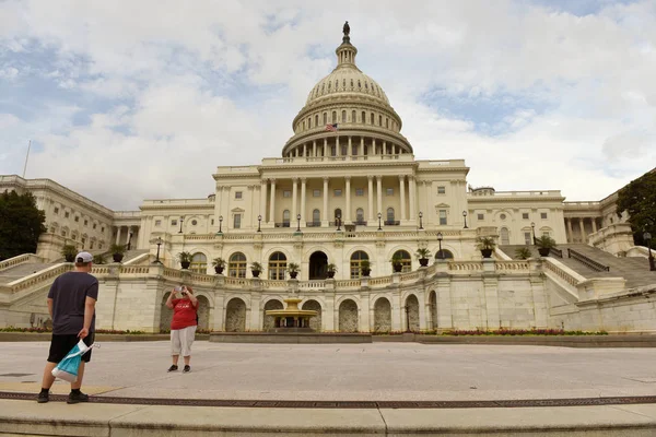 Washington Maj 2018 Människor Nära United States Capitol Building — Stockfoto