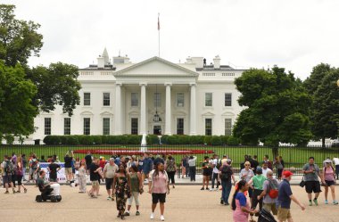 Washington, Dc - 02 Haziran 2018: İnsanlar The White House, Washington Dc oteller.