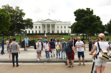 Washington, Dc - 02 Haziran 2018: İnsanlar The White House, Washington Dc oteller.