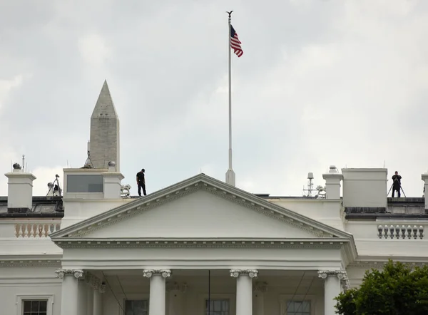 Washington Junho 2018 Serviço Secreto Telhado Casa Branca Washington — Fotografia de Stock