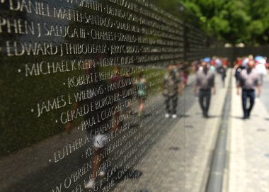Washington, Dc - 01 Haziran 2018: Vietnam savaş anıtı Washington.