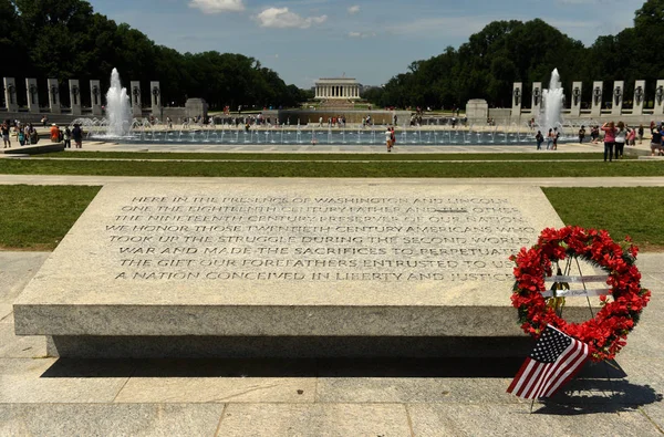 Ουάσιγκτον Ιουνίου 2018 Μνημείο Παγκοσμίου Πολέμου Στην Ουάσιγκτον — Φωτογραφία Αρχείου