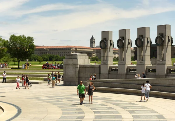 华盛顿 华盛顿特区 2018年6月01日 访客二战纪念馆在华盛顿 — 图库照片