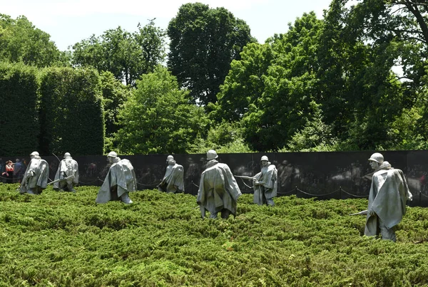 Washington 2018 Koreanisches Kriegerdenkmal Auf Dem National Mall — Stockfoto