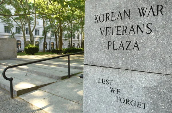 Νέα Υόρκη Ηπα Μαΐου 2018 Κορεατικό Πόλεμο Βετεράνων Plaza Στο — Φωτογραφία Αρχείου
