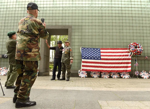 Nova York Eua Maio 2018 Veteranos Vietnã Durante Reunião Dia — Fotografia de Stock