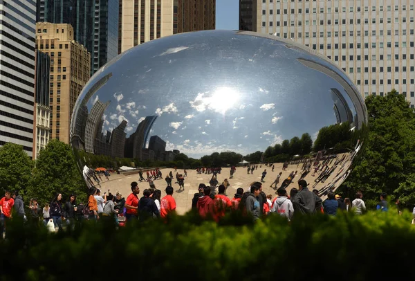 Chicago États Unis Juin 2018 People Cloud Gate Une Sculpture — Photo