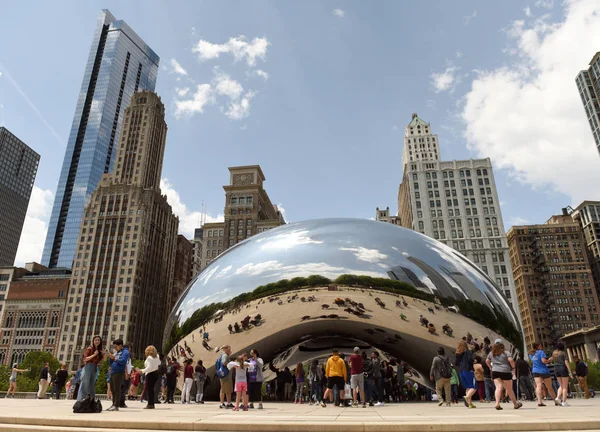 Chicago Amerika Birleşik Devletleri Haziran 2018 Nsanlar Cloud Gate Kamusal — Stok fotoğraf