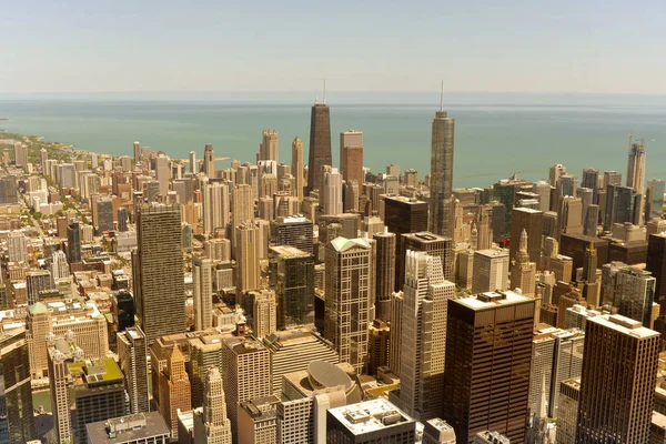 Chicago Cityscape Üstten Görünüm Abd — Stok fotoğraf