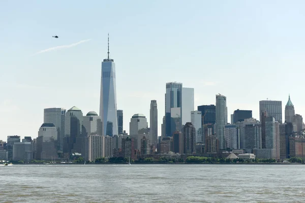 Nézd a pénzügyi negyed az alsó Manhattan, New York, Amerikai Egyesült Államok — Stock Fotó