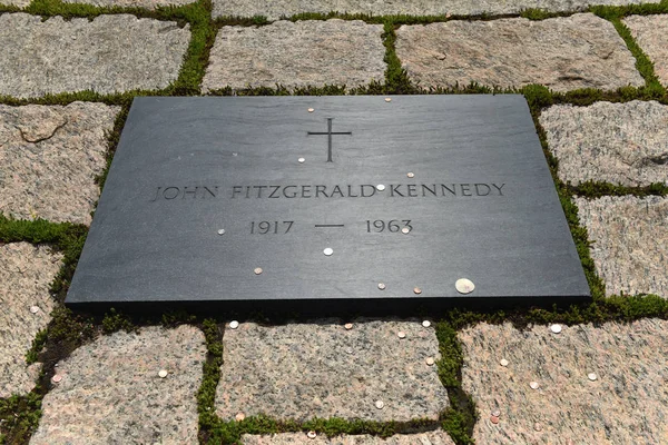 Washington June 2018 John Kennedy Grave Arlington National Cemetery — Stock Photo, Image