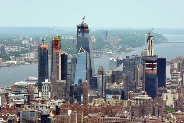 Paisaje Urbano Nueva York Con Construcción Nuevos Rascacielos — Foto de Stock