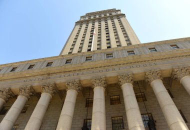 New York, Amerika Birleşik Devletleri - 24 Mayıs 2018: Thurgood Marshall Courthouse. Amerika Birleşik Devletleri Adliyesi NYC