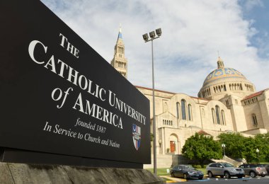 Washington, Dc - 01 Haziran 2018: Immaculate Conception Amerika Katolik Üniversitesi Ulusal tapınak Bazilikası