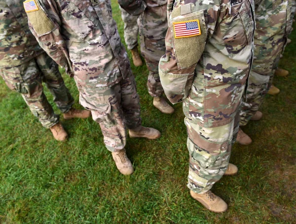 Bandeira Remendo Uniforme Exército Americano Exército Dos Eua — Fotografia de Stock