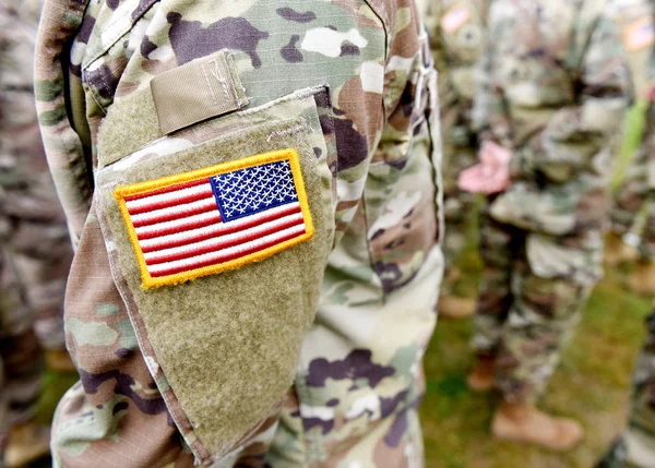 Bandiera Patch Uniforme Dell Esercito Americano Esercito Usa — Foto Stock