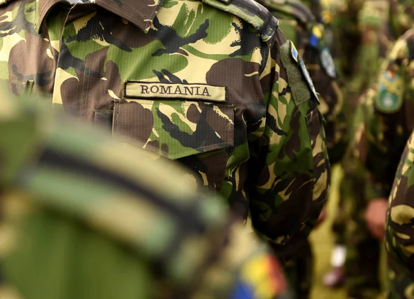 Армійське Обмундирування Румунії Румунською Армією Уніформи Румунських Військ — стокове фото