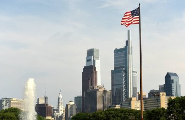 Philadelphia cityscape, Pa, ABD 